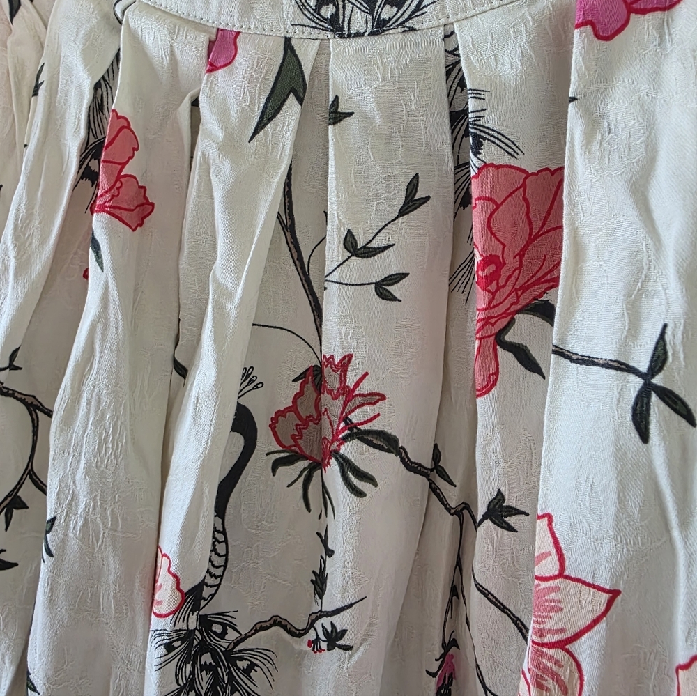 Banned Retro Floral White and Pink Women's Skirt - Picture 4 of 7